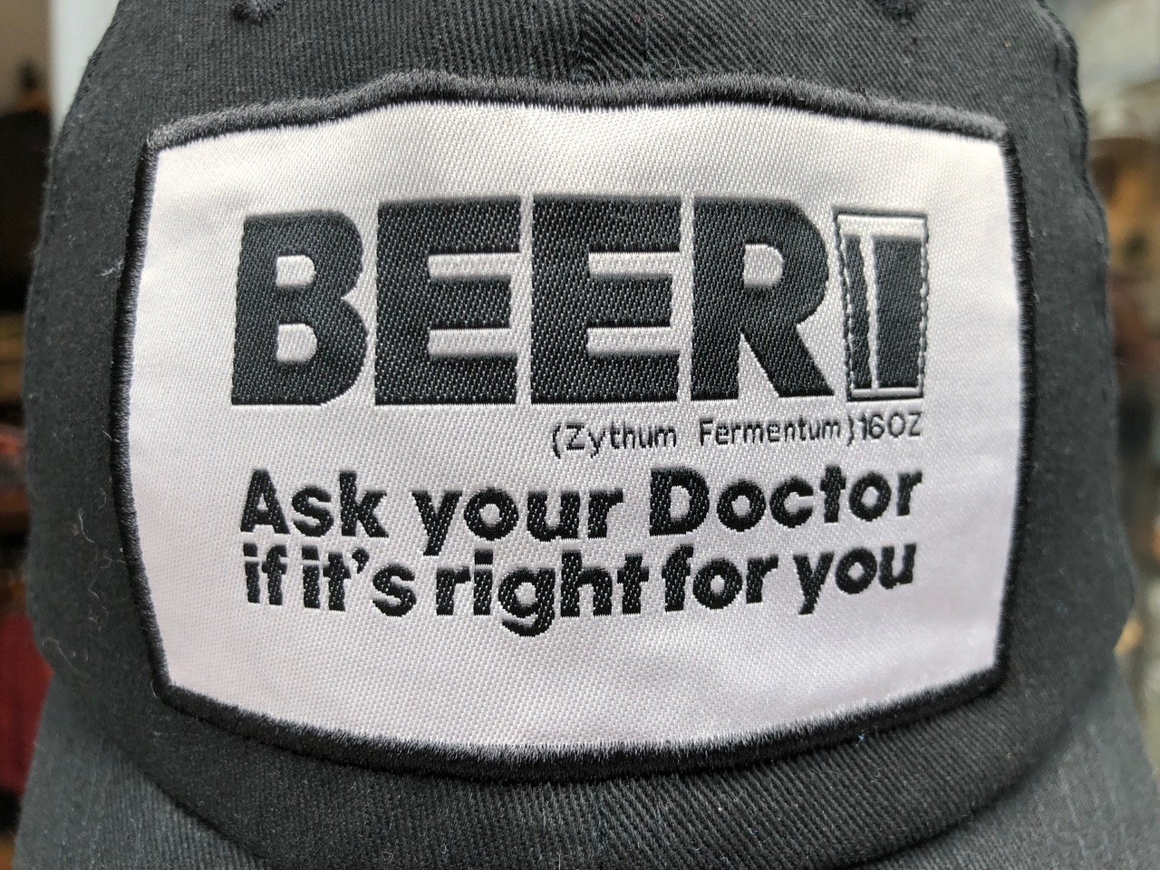 Marketing beer caption.