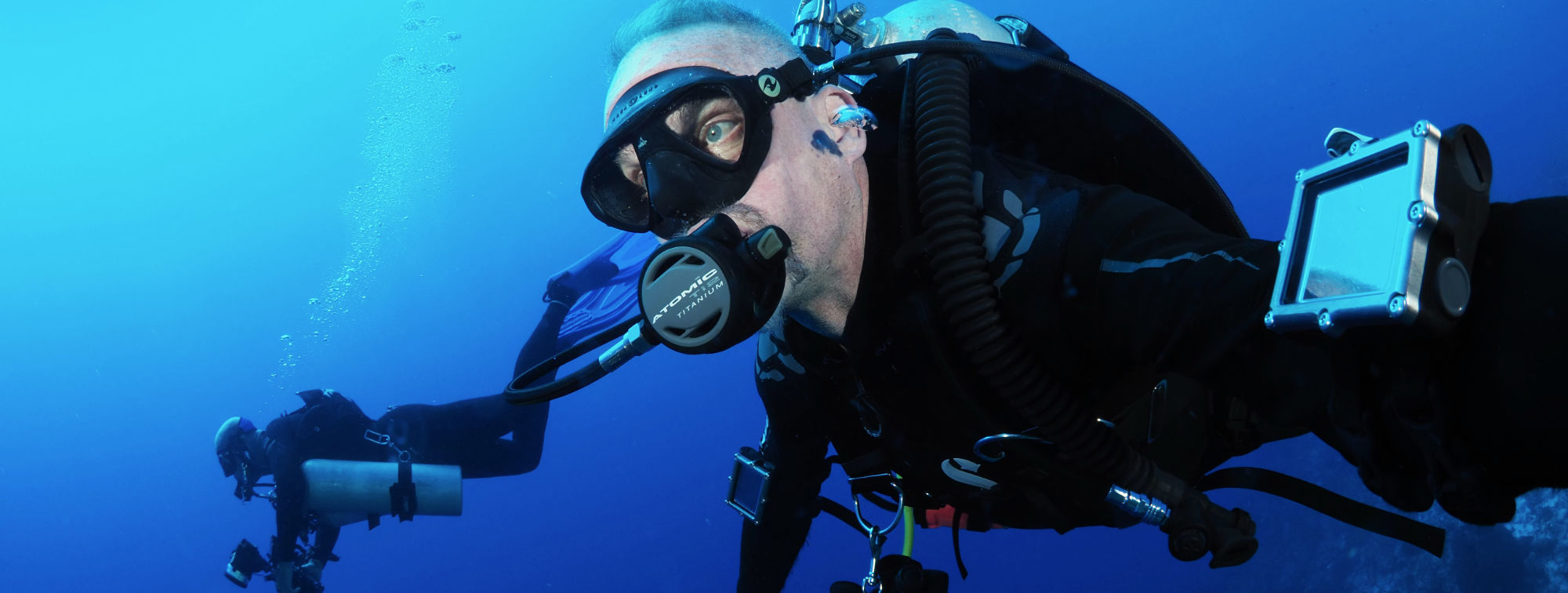 Joe selfie pic underwater. Underwater photographer for the dive industry.