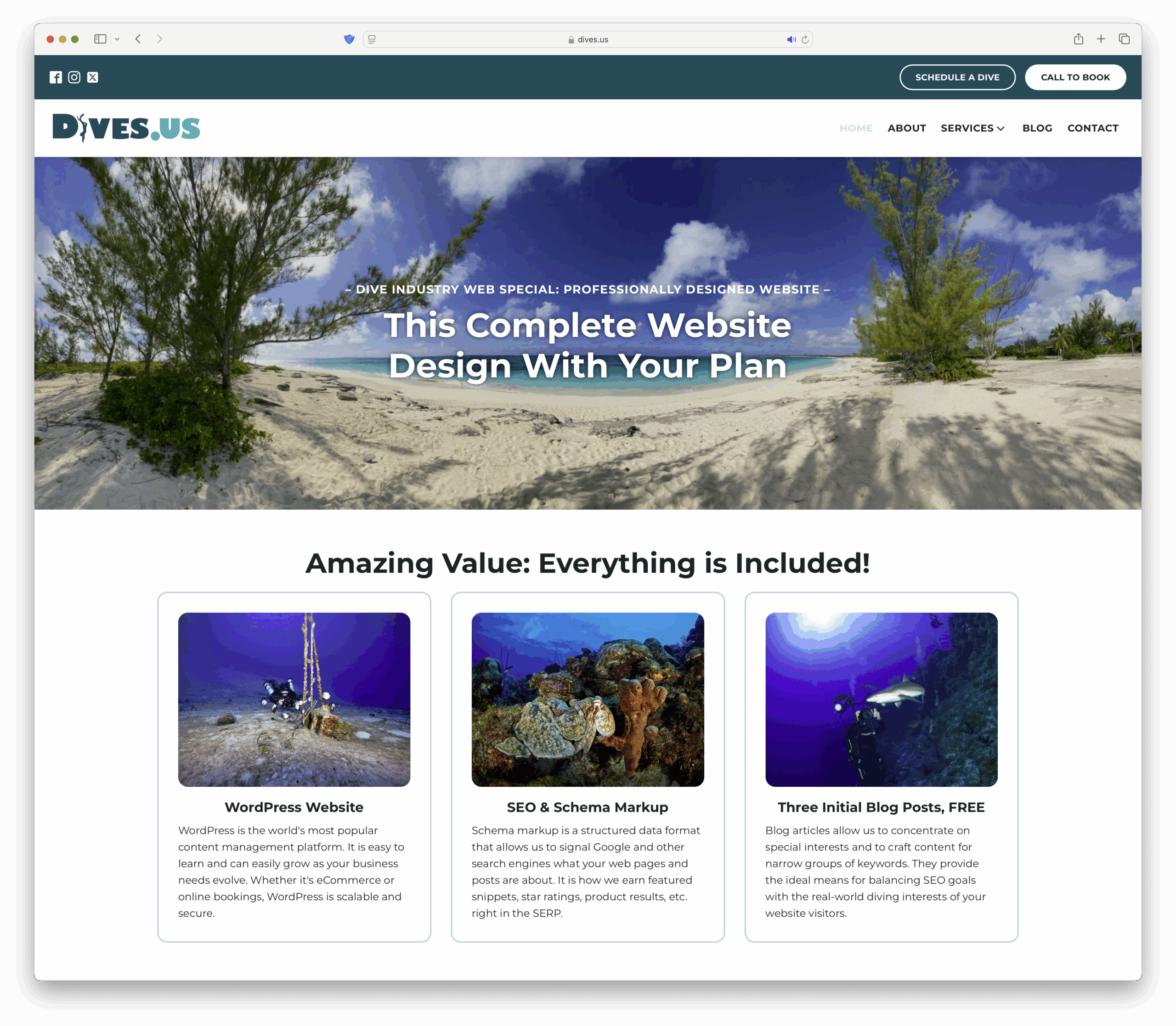 WordPress website special. Best deal $999.